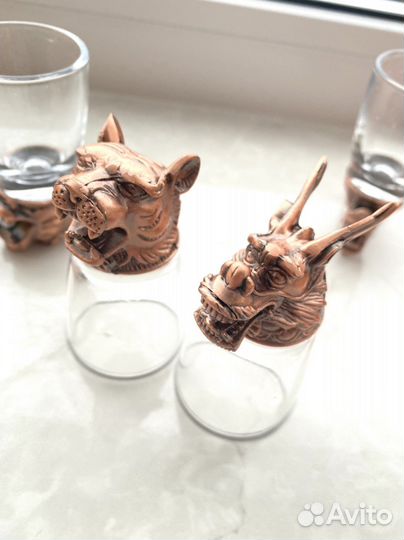 Набор 12 стопок первертышей и графин