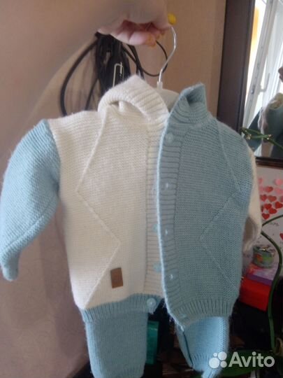 Детский шерстяной костюм 68-74 см