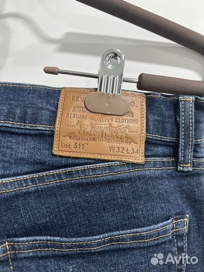 Джинсы мужские levis 511 размер 32 34