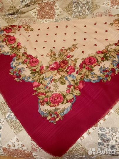 Павловопосадский платок шерсть