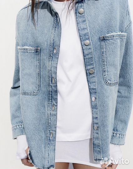 Zara жакет из денима в наличии
