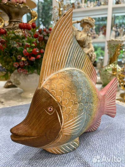 Деревянная фигура статуэтка Рыба