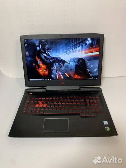 Игровой ноутбук HP omen 17.3 120hz / GTX 1070