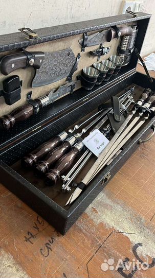 Набор шампуров в кейсе Кизляр