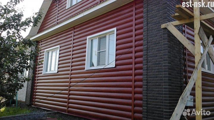 Сайдинг металлический Бревно Рубленное 4д