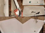 Восстановление покрытия ванн акрилом, мрамором