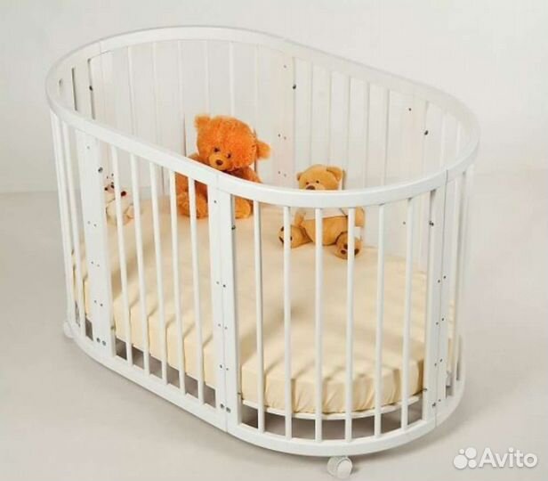 Кроватка трансформер с двумя матрасами