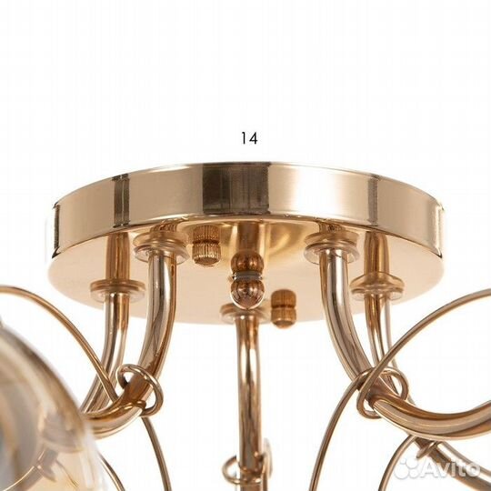 Люстра 'Арманд' 5х40Вт Е27 золото 54х54х20см