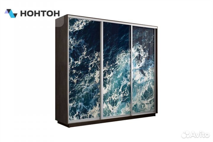 Шкаф-купе 3-х дверный Нонтон фото №1015 / венге