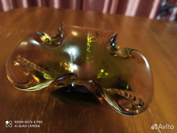 Пепельница СССР чешское стекло