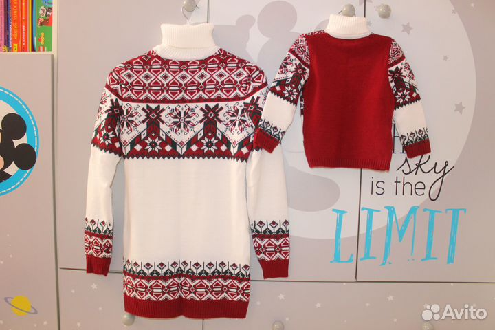 Family look новогодний, фэмили лук свитера VAY