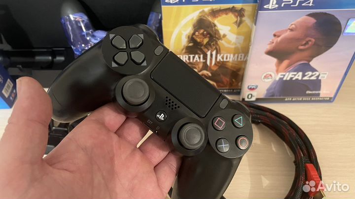 Sony ps4 slim чёрная + игры Ps4