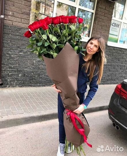 Высокие розы Доставка цветов