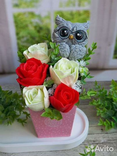 Букет цветов, мыло ручной работы