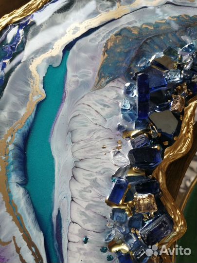 Картина из эпоксидной смолы - Жеода