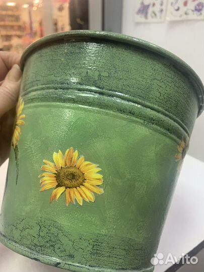 Ведерко оцинкованное (Икеи)для цветов