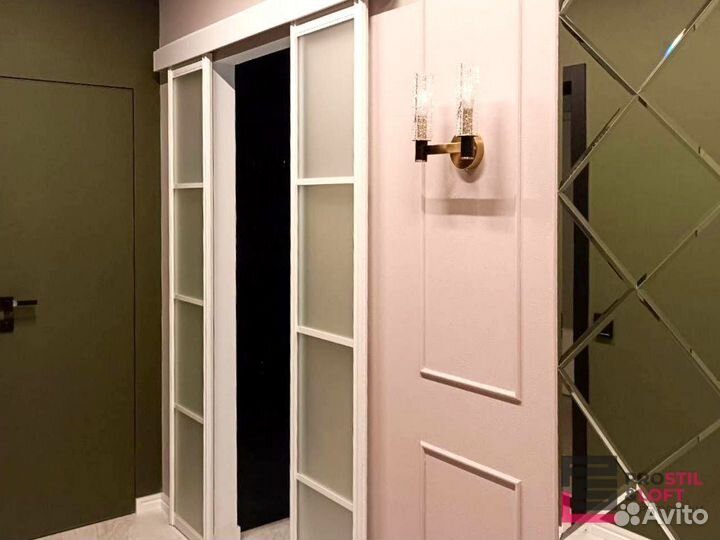 Стеклянная перегородка лофт