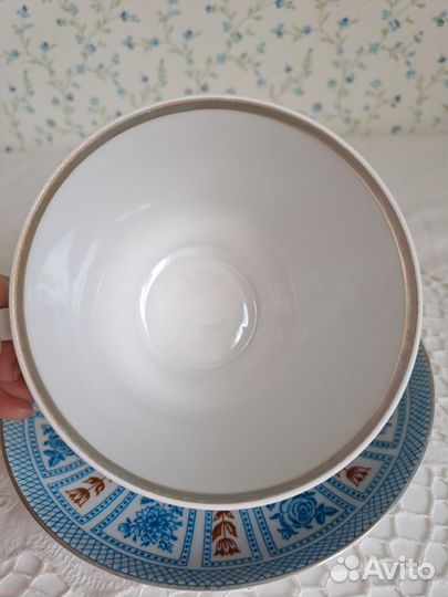 Большая чайная пара лфз Изразец, СССР