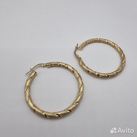 Серьги кольца из золота 585