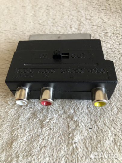 Переходник-scart 3RCA тюльпан с проводом