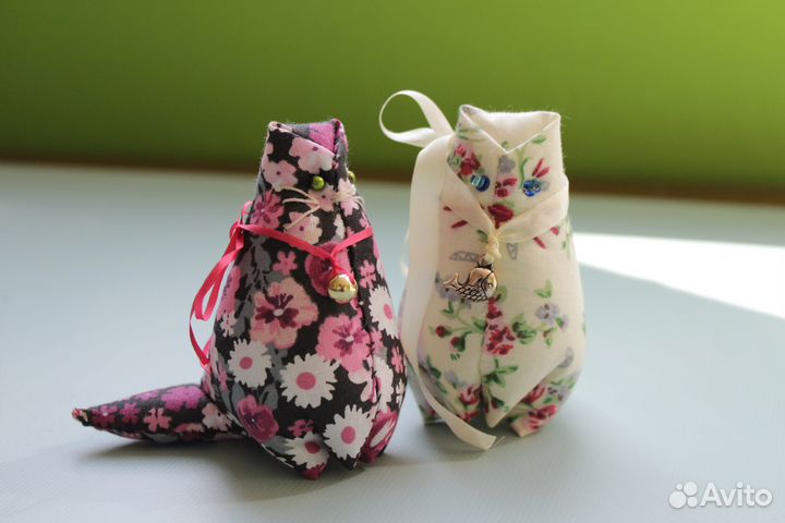Текстильные сувениры Котики ручной работы