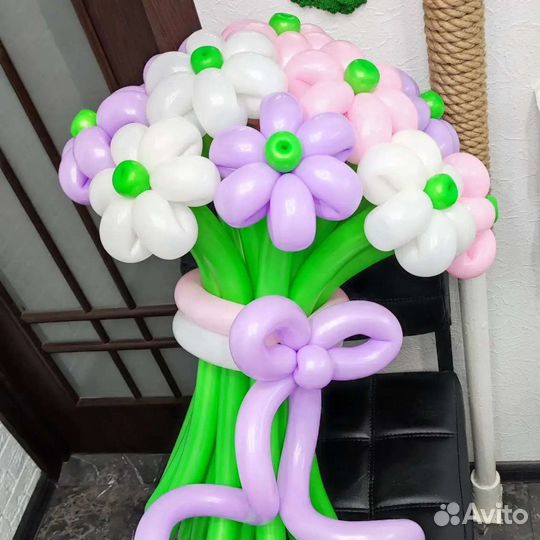 Букет из шариков в нежных тонах