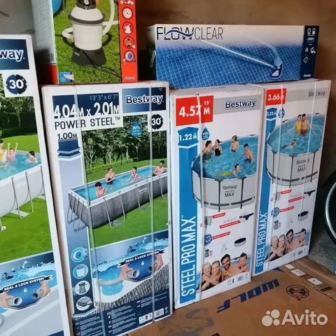 Каркасные бассейны разных размеров