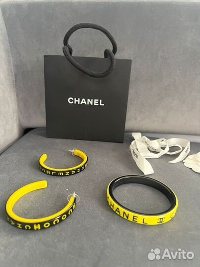 Chanel серьги и браслет оригинал