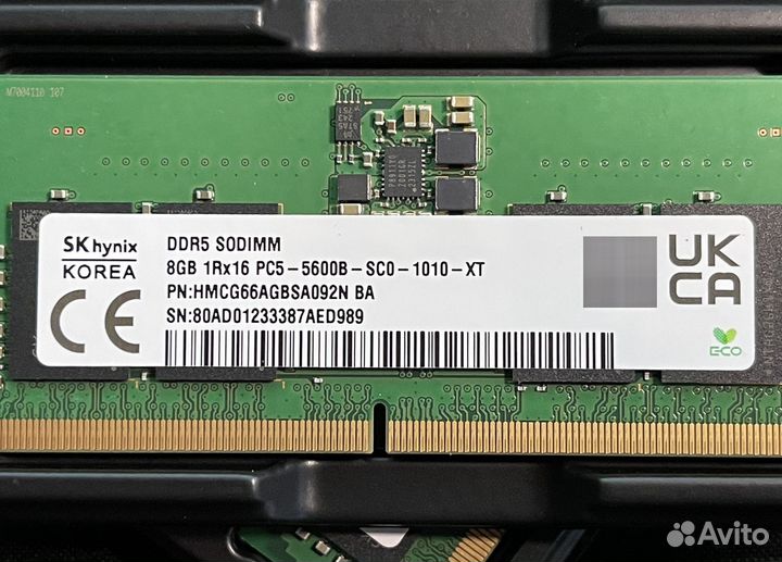 Память SK Hynix DDR5, 2x8gb, PC5-5600 sodimm