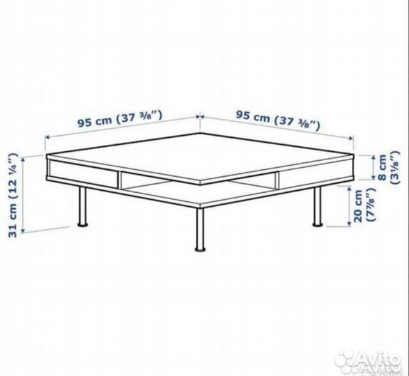 Журнальный стол IKEA Tofteryd белый новый