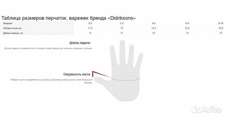 Варежки краги didriksons новые 0/2 весна