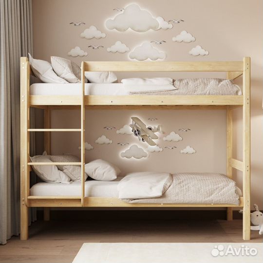 Двухъярусная кровать из сосны