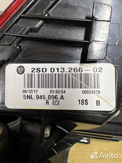 Фонарь задний правый VW Tiguan 2