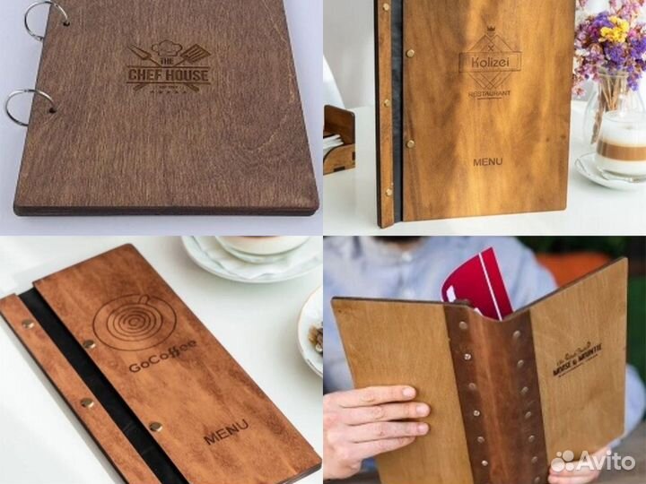 Деревянное меню на заказ в Черкесске