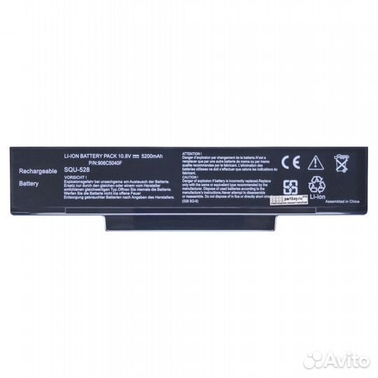 Аккумулятор для MSI SQU-528 10.8V 5200mAh 56Wh