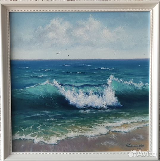 Картина маслом Морской пейзаж волны