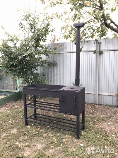 Мангал с печкой под казан