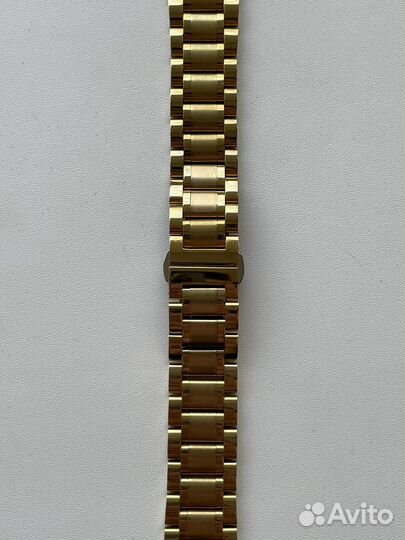 Ремешок браслет для часов золотой 20 мм