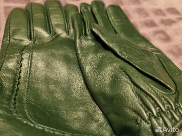 Перчатки женские кожаные новые