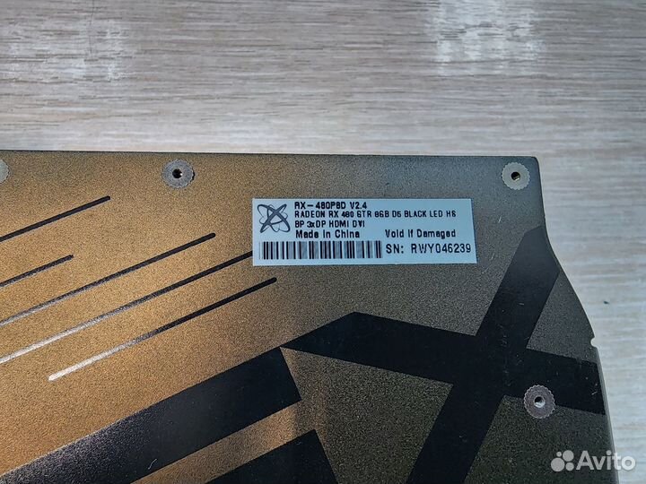 Видеокарта XFX AMD Radeon RX 480, 8гб