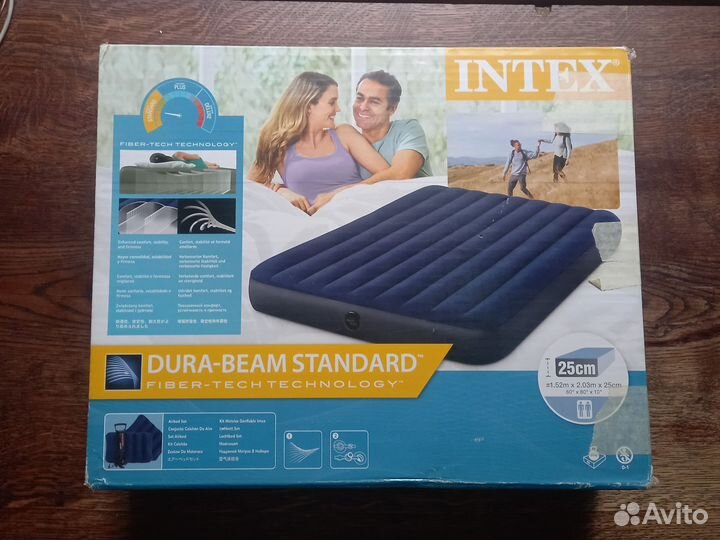 Надувной матрас intex 1,5х2м
