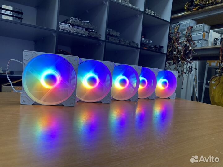 Вентиляторы для пк 120mm RGB Ausen White