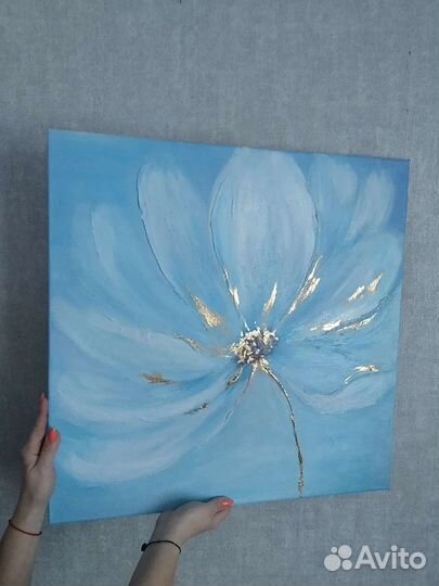 Небесный цветок с позолотой