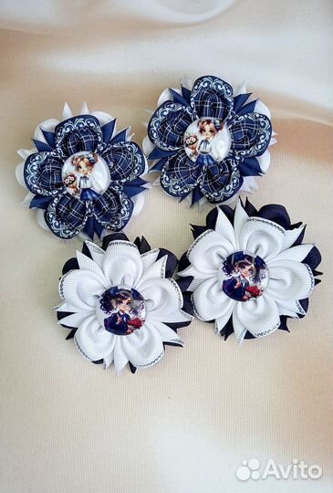 Школьные бантики, для волос, резинки, заколки