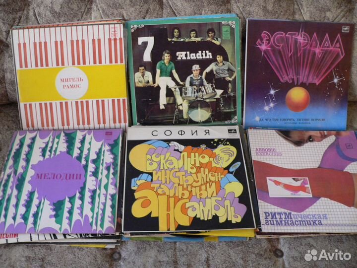 Грампластинки винил Мелодия 42 штуки коллекционные