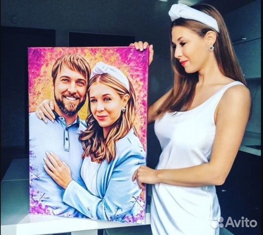 Портрет на холсте - премиум