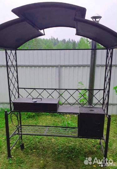 Мангал кованый с печкой