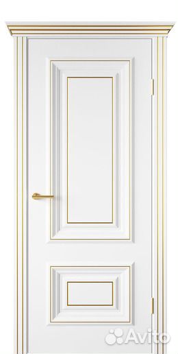 Дверь белая с золотом / Корсо