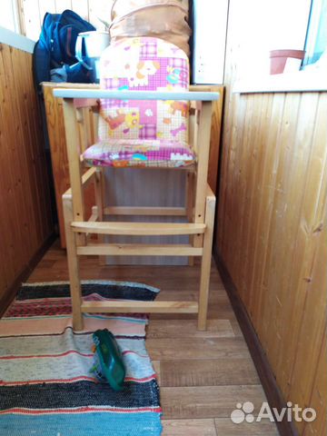 Стульчик для кормления дерево 2в1