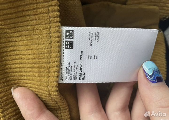 Юбка uniqlo вельветовая